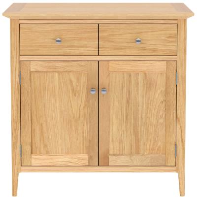 Product photograph of Salvo Oak 2 Door 2 Drawer Small Sideboard from Choice Furniture Superstore