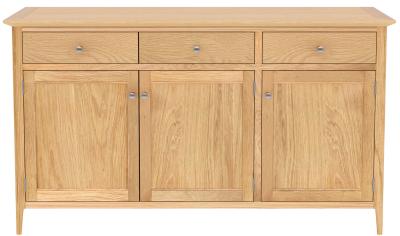 Salvo Oak 3 Drawer 3 Door Large Sideboard