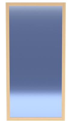 Salvo Oak Rectangular Wall Mirror 60cm X 90cm