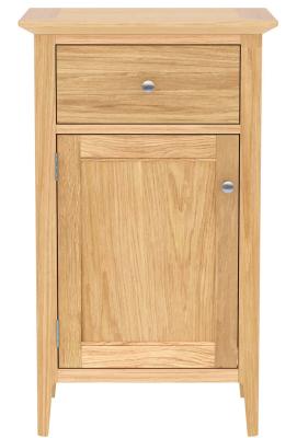 Product photograph of Salvo Oak Small 1 Door 1 Drawer Cupboard from Choice Furniture Superstore