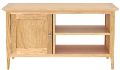 Salvo Oak Tv Unit 90cm With Storage For Television Upto 32in Plasma