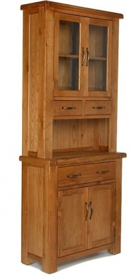 Product photograph of Arles Oak Petite Buffet Hutch 85cm W from Choice Furniture Superstore