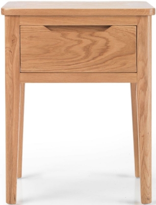 Product photograph of Asby Scandinavian Style Oak Lamp Table With 1 Storage Drawer from Choice Furniture Superstore
