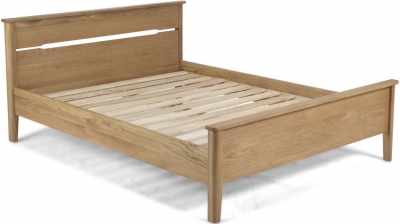 Product photograph of Bresca Scandi Style Oak Bed Frame Low Foot End - Curved Edges from Choice Furniture Superstore
