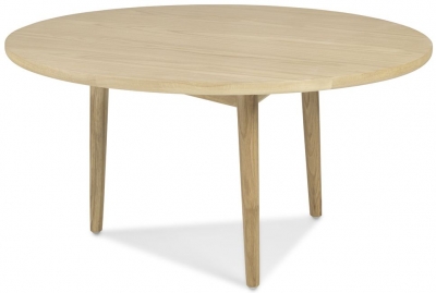 Product photograph of Skean Scandinavian Style Oak Round Coffee Table from Choice Furniture Superstore