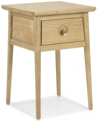 Product photograph of Skean Scandinavian Style Oak Lamp Table 1 Drawer from Choice Furniture Superstore