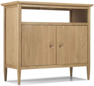 Product photograph of Skean Scandinavian Style Oak Small Sideboard 95cm With 2 Doors from Choice Furniture Superstore