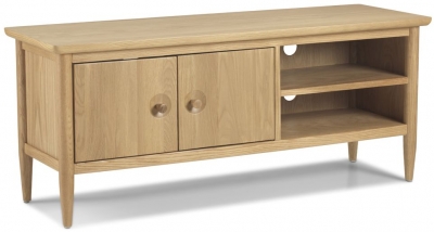 Product photograph of Skean Scandinavian Style Oak Tv Unit 105cm W With Storage For Television Upto 43in Plasma from Choice Furniture Superstore
