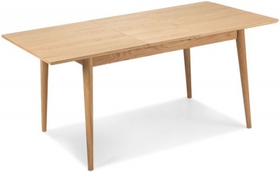 Product photograph of Skean Scandinavian Style Oak Dining Table 140cm-180cm Seats 4 To 6 Diners Extending Rectangular Top from Choice Furniture Superstore