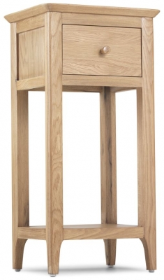 Product photograph of Wadsworth Waxed Oak Narrow Console Table from Choice Furniture Superstore