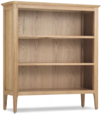 Product photograph of Wadsworth Waxed Oak Low Bookcase 100cm H from Choice Furniture Superstore