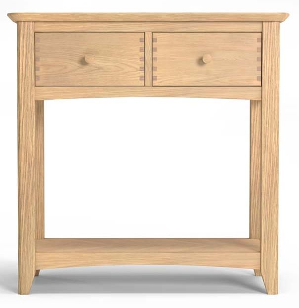 Celina Parquet Style Oak 2 Drawer Console Table