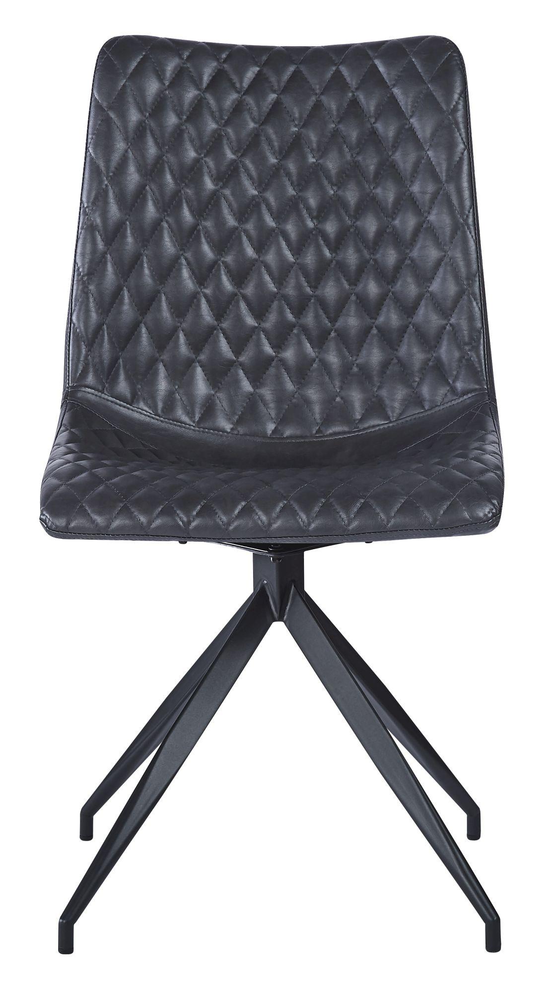 2 x Livia Black Leather Dining Chair