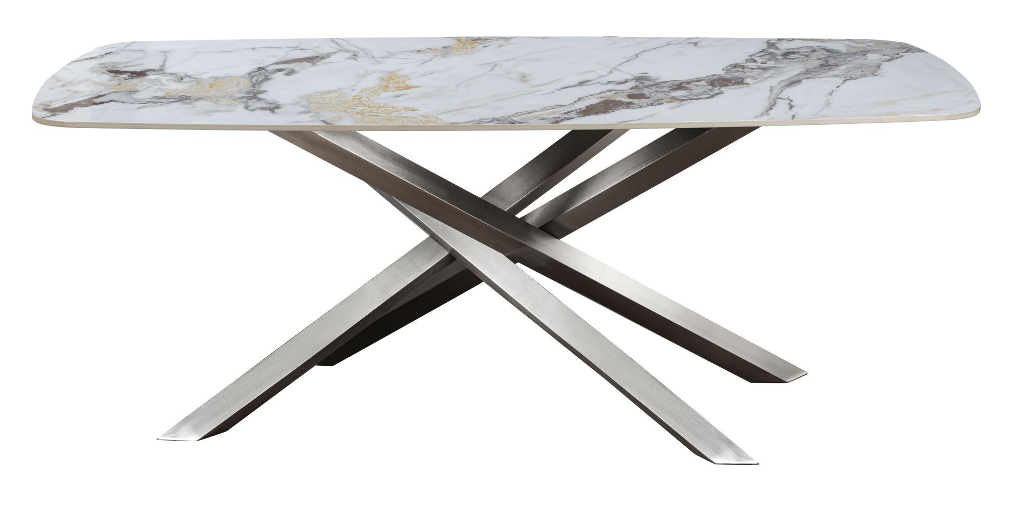 Lorenzo Grey Ceramic 6 Seater Dining Table