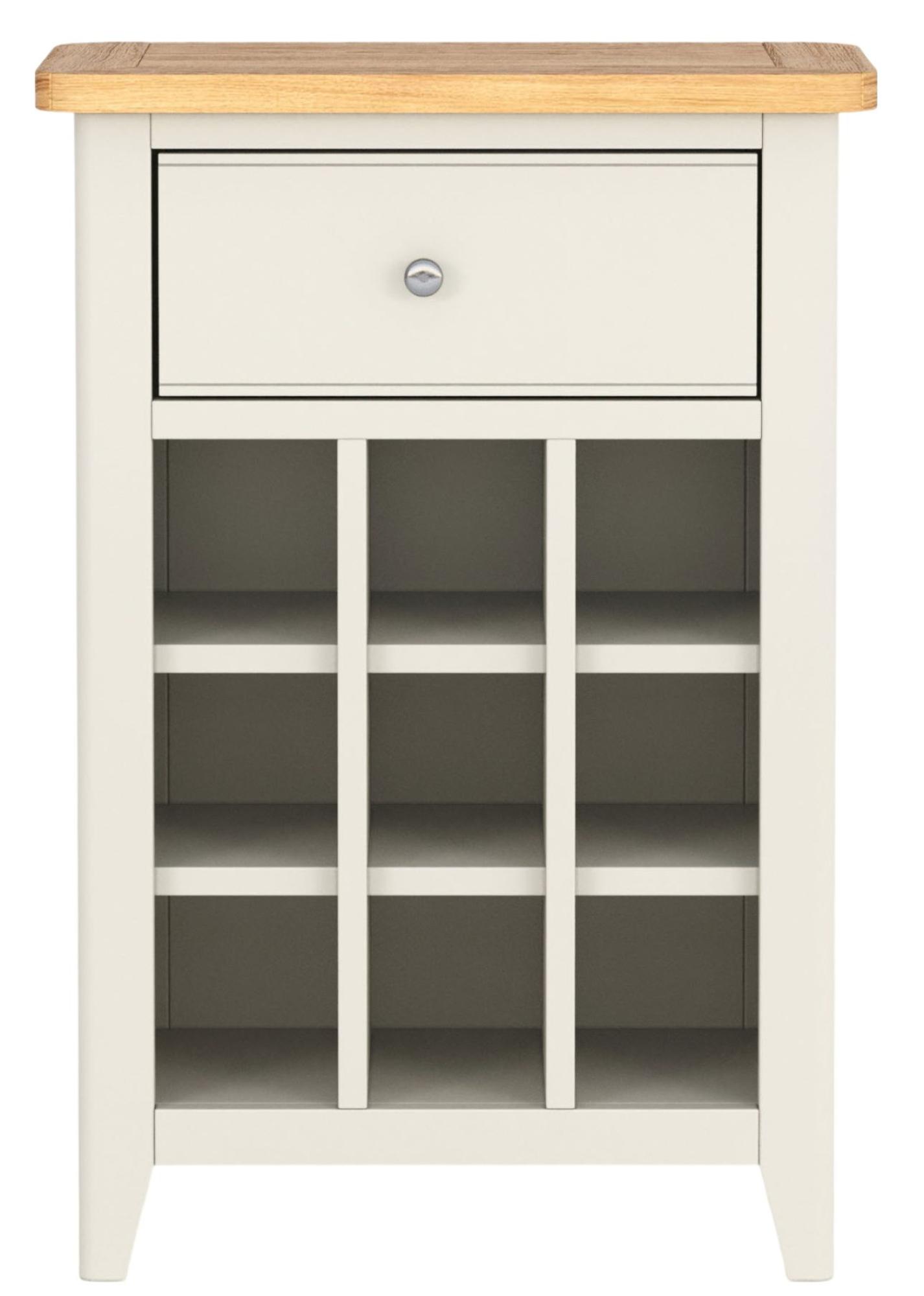 Arlyn Grey Painted Small Wine Rack