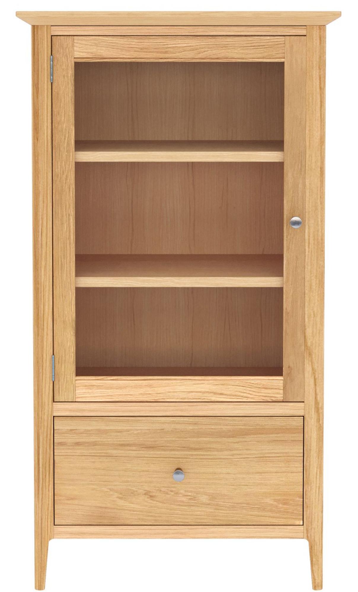 Saxby Oak Glazed Bookcase