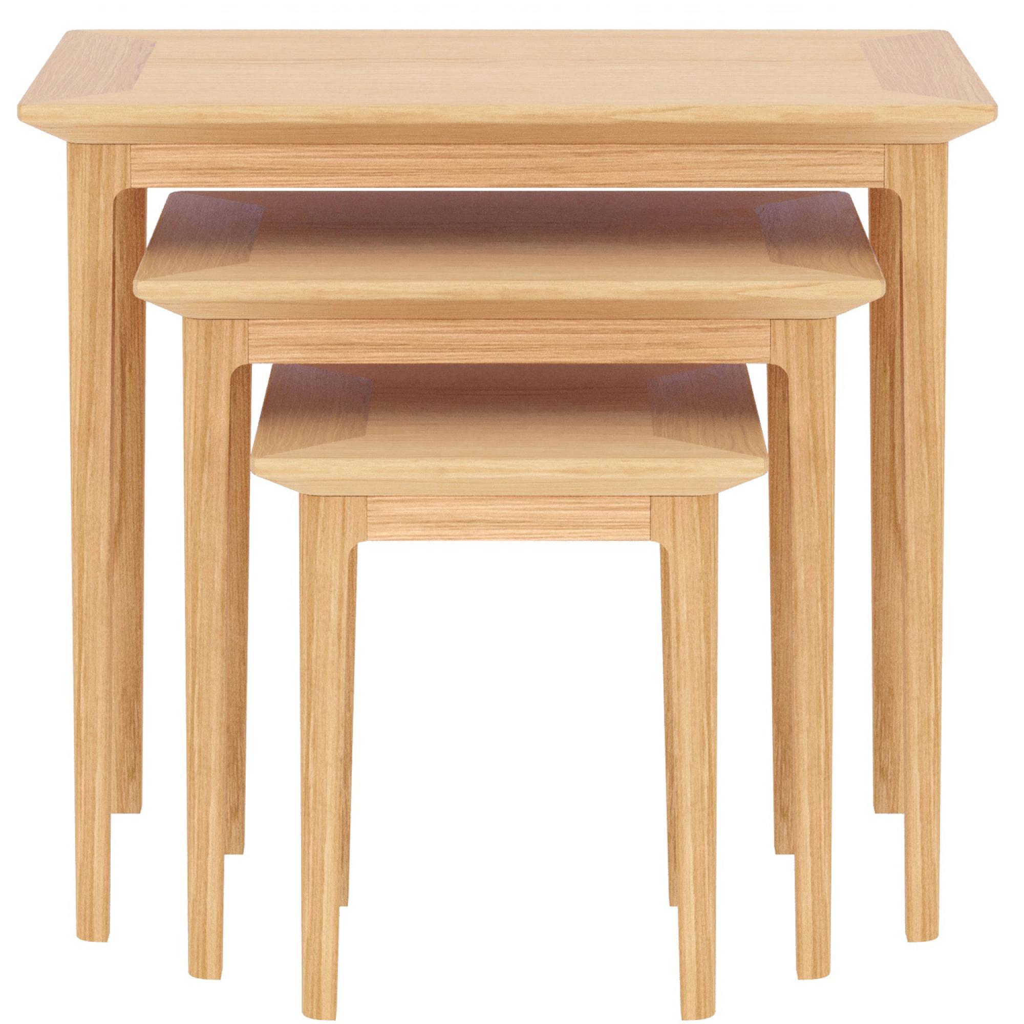 Saxby Oak Nest of 3 Tables