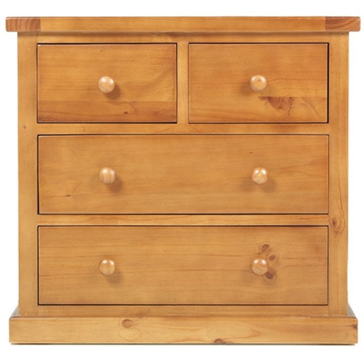 Churchill Waxed Pine 2+2 Drawer Chest