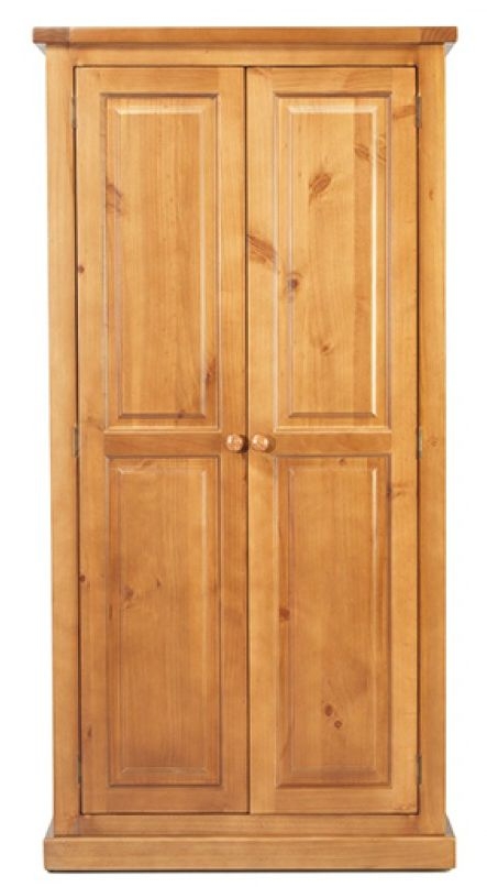 Churchill Waxed Pine 2 Door Plain Wardrobe