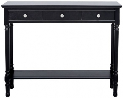 Image of Delta Black 3 Drawer Console Table