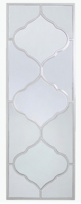Product photograph of Marrakech Silver Rectangular Wall Mirror - 50cm X 150cm from Choice Furniture Superstore