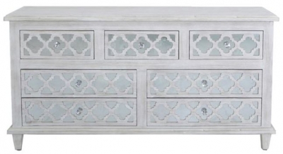 Hampton Beach Mirrored 7 Drawer Chest