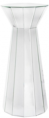 Product photograph of Value Round Mirrored Tall End Table from Choice Furniture Superstore
