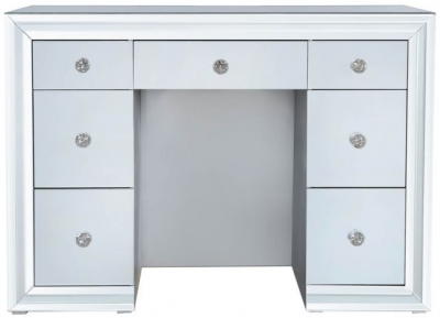Product photograph of Manhattan Grey Glass Double Pedestal Dressing Table from Choice Furniture Superstore
