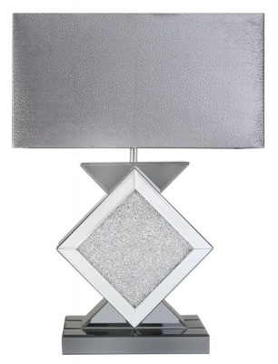 Product photograph of Milano Diamond Table Lamp With Smoked Grey Shade from Choice Furniture Superstore