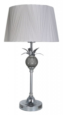 Value Pineapple Table Lamp With Light Grey Shade Set Of 2