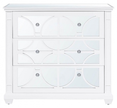 Product photograph of Torino Mirrored 3 Drawer Chest from Choice Furniture Superstore