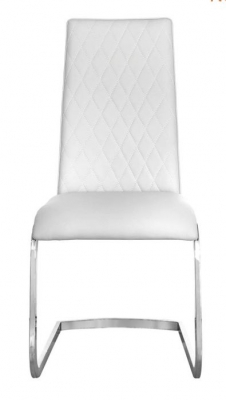 Product photograph of Leo Light Grey Faux Leather Dining Chair Sold In Pairs from Choice Furniture Superstore