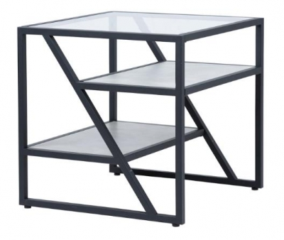 Product photograph of Ibarra Black And Grey End Table from Choice Furniture Superstore