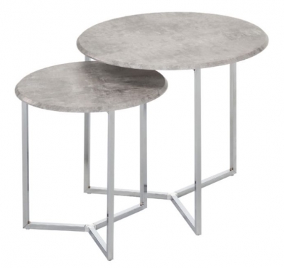Product photograph of Value Castello Chrome End Tables Set Of 2 from Choice Furniture Superstore