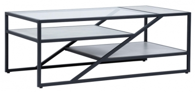 Product photograph of Ibarra Black And Grey Coffee Table from Choice Furniture Superstore