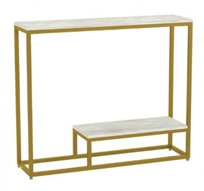 Product photograph of Suhani Cream And Gold Console Table from Choice Furniture Superstore