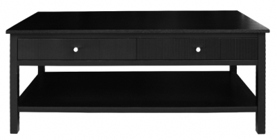 Product photograph of Lindon Matte Black 2 Drawer Coffee Table from Choice Furniture Superstore