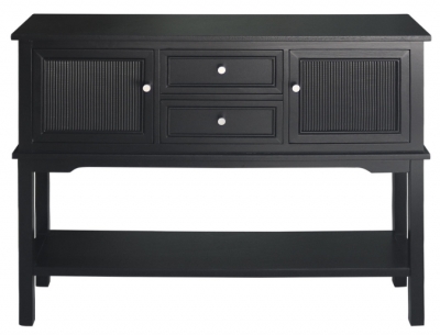 Image of Lindon Matte Black Wood 2 Drawer and 2 Door Sideboard