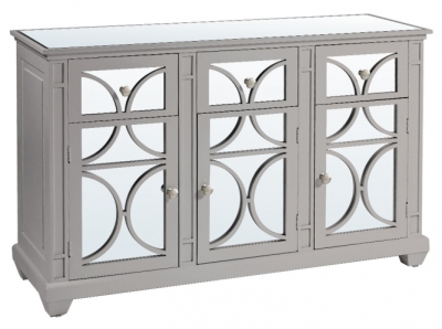 Product photograph of Torino Grey Mirrored 3 Drawer And 3 Door Sideboard from Choice Furniture Superstore