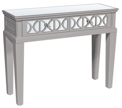 Product photograph of Torino Grey Mirrored Console Table from Choice Furniture Superstore