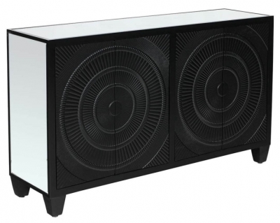 Product photograph of Cirque Mirrored 4 Door Sideboard from Choice Furniture Superstore