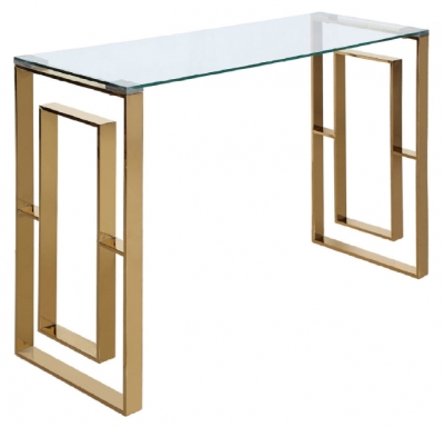 Product photograph of Apex Gold Metal Console Table from Choice Furniture Superstore