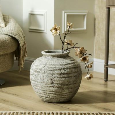 Handmade Antique White Terracotta Pot