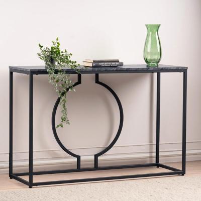 Alora Marble Effect and Metal Console Table