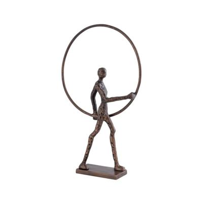 Sculpture - Man with Ring - Bronze Metal