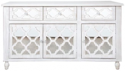 Product photograph of Hampton Beach Mirrored Large Sideboard from Choice Furniture Superstore