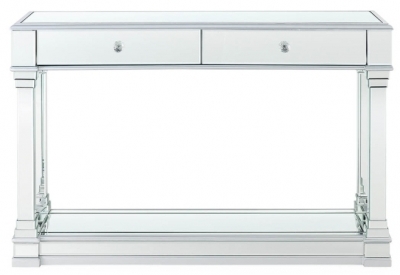 Product photograph of Athena Mirrored 2 Drawer Console Table from Choice Furniture Superstore