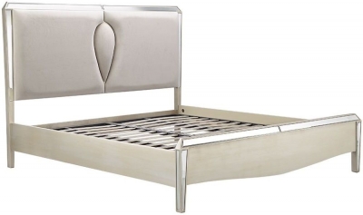 Product photograph of Pristina Mirrored Champagne King Size Bed Frame from Choice Furniture Superstore