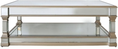 Product photograph of Apollo Champagne Gold Mirrored Coffee Table from Choice Furniture Superstore