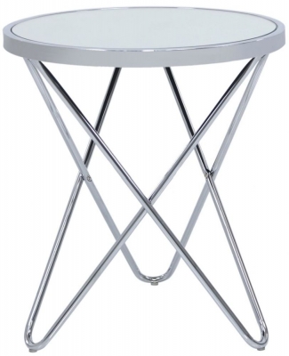 Product photograph of Atom Lamp Table - Glass And Chrome from Choice Furniture Superstore